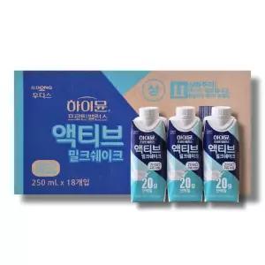 하이뮨 프로틴 밸런스 액티브 밀크쉐이크 제로 250ml 18개 2박스 /wb (소비기한 ~26.9