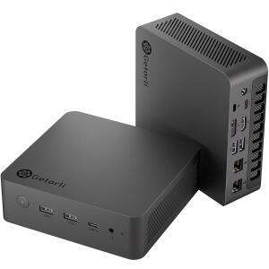 Getorli 미니 PC, 듀얼 LAN AMD Ryzen 7 PRO 8845HS 최대 5 1GHz , 미니 컴퓨터 32GB DDR5 1TB SSD, 미니 데스크톱 컴퓨터 4K 120Hz 디스플레이 /HDMI /Type-C /USB 포트 /RJ45 /WiFi 6 /BT5 3 홈 /오피스 /게임용