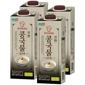 정식품 진한 콩국물 검은콩 950ml 4개