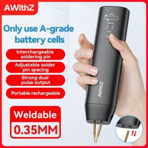 Awithz 휴대용 배터리 스폿 용접기 DIY 미니 소형 18650 팩 니켈 스트립 및 벨트 도구