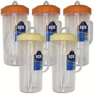 덕신화학 빨대컵 500ml 온가족 손잡이 다회용컵 색상랜덤 5개 WFHO5SD
