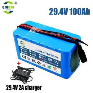 29.4V 100Ah 7s3p 18650 배터리 리튬 모터에 적합 이온 팩 + 2A 충전기