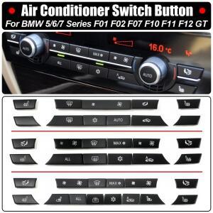 AC 히터 기후 에어컨 제어판 BMW 57 시리즈 F07 GTF10F11 F01F02 용 팬 속도 버튼 커버 자동차 스타일링
