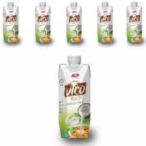 비코 리치 코코넛 밀크 100 무첨가 330ml 6개 티타임 아이스커피 샌드위치 카페 브런치모임 힐링