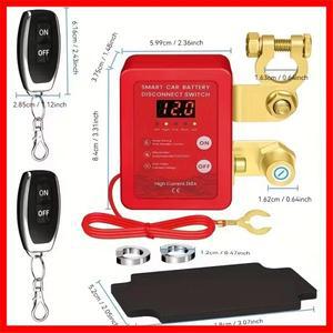 12V  배터리 차단 장치 240A 자동 전원 스위치 (LED 전압 표시 기능 포함) 자동차/보트용