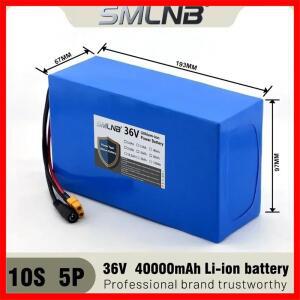 2026 10s5p 36v 40ah 18650 고출력 충전식 리튬 배터리 DC + 충전기, 전기 오토바이, 자전거에 사용됨