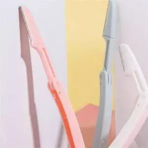 접이식 눈썹 칼 휴대용 눈썹 칼 안전 간편 헤어라인 초보자 WFOAM8Z