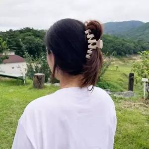 진브라운 대왕집게핀 무광 반머리집게핀 반묶음집게핀 포니테일