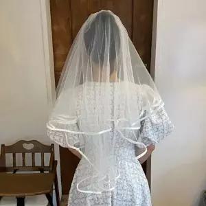 웨딩베일 숏베일 신부면사포 촬영소품 셀프웨딩-WFOB2G8