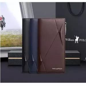 윌리엄폴로 대용량 소가죽 장지갑 (지퍼) 장지갑