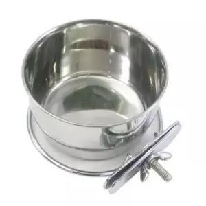 강아지 철장걸이 스텐 식기 30oz 1P 애견 급식 급수기 WFODDU1