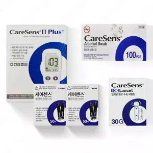 케어센스2 혈당측정기+시험지110+침110개+솜100매