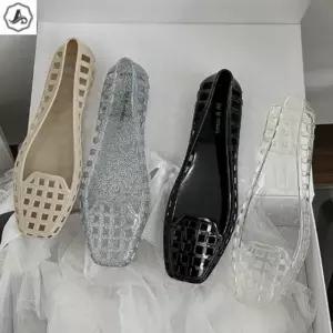 [애슬릿] 투명 젤리슈즈 펀칭 그물 장마 네트 물놀이 여름 플랫
