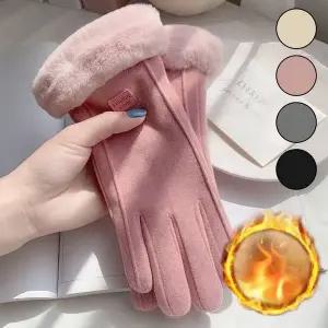 [하프클럽/]겨울 털 장갑 여성 보온 스마트폰터치 핑거홀 글러브