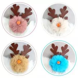 [하프클럽/]루돌프 뿔 폼폼이 가방고리 크리스마스 선물 겨울 인형 악세사