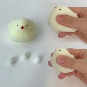 [하프클럽/]모찌 병아리 말랑이 스트레스볼 쫀득한 스퀴시 인형 가방 선물