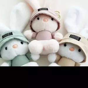 [하프클럽/]귀여운 모자 쓴 토끼 인형 가방 참 장식 열쇠고리 가방고리 인형