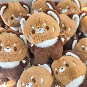 [하프클럽/]놀란 표정 아기 너구리 인형 가방고리 버즈 자동차 열쇠고리 장