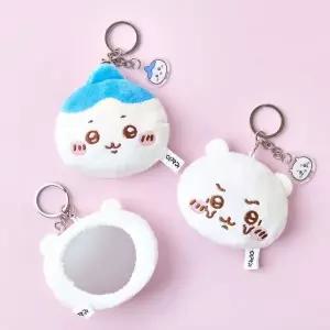 [하프클럽/]먼작귀 봉제 손거울 3탄 랜덤 휴대용 미니 거울 가방 참 장식 인
