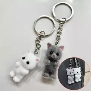 [하프클럽/]귀여운 커플 고양이 가방고리 인형 기념일 선물 열쇠고리 백참