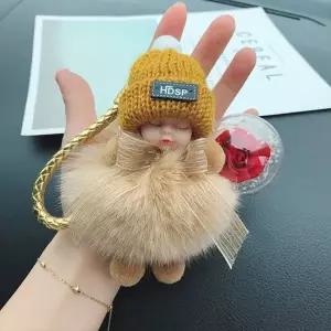 [하프클럽/]복슬복슬 아기퍼 가방참 백팩 장식 인형 가방꾸미기 소품
