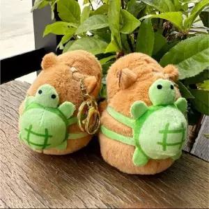 [하프클럽/]귀여운 카피바라 인형 가방고리 동물 캐릭터 열쇠고리 펜던트