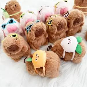 [하프클럽/]카피바라 향기나는 귀여운 동물 인형 백팩 가방 참 장식 열쇠고