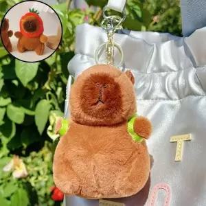 [하프클럽/]귀여운 카피바라 가방고리 미니 동물 인형 자동차 액세서리 선
