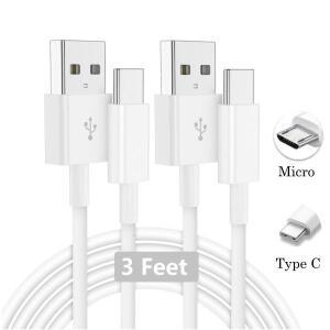 1000개/몫 1M 3피트 USB C타입 충전 케이블 마이크로 USB 케이블 삼성 갤럭시 화웨이 샤오미 휴대폰 USB 충