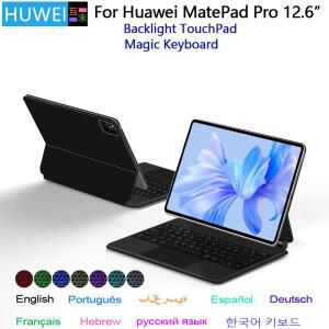 Huawei MatePad Pro 12.6 인치 WGR-W09 WGR-W19 AN19 태블릿 스마트 케이스 키보드 스페인어 러시아어 용 H