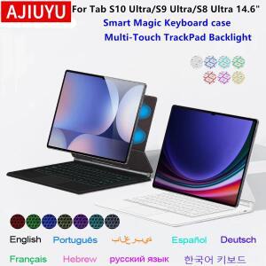 삼성 갤럭시 탭 S10 울트라 14.6인치 S9 울트라 S8 울트라 태블릿용 매직 키보드 케이스 스마트 마그네틱
