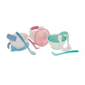 스푼과 푸드 매셔가 포함된 누비 가든 프레시 매시 N 피드 볼 색상은 다양할 수 있습니다