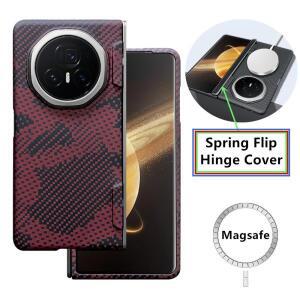 Honor Magic V3 티타늄 아라미드 섬유 플립 힌지 위장 무광택 얇은 하드 커버용 Magsafe 케이스용 정품 카