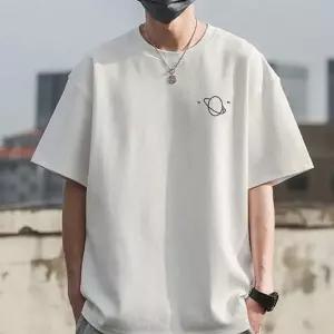[룽스_65]소재 오버핏 우주 데일리룩 반팔티