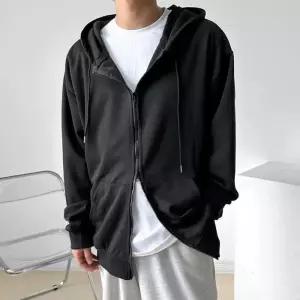 [룽스_65]후드 면 집업 자켓 긴팔 봄 가을 데일리 점퍼