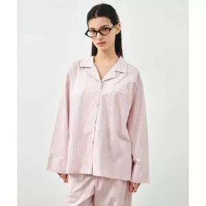 몽돌 MONGDOL SET 컴포트 코튼 스트라이프 긴소매 파자마 핑크 MDPJ005PINK