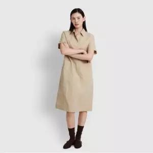 JAJU 여 코튼 반팔 원피스 베이지1273758