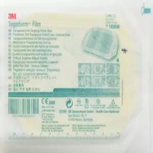 구조 필수품 - 3M 테가덤 투명 필름 드레싱 4인치 x 4 3/4인치 10 카운트(1팩) 흰색 녹색