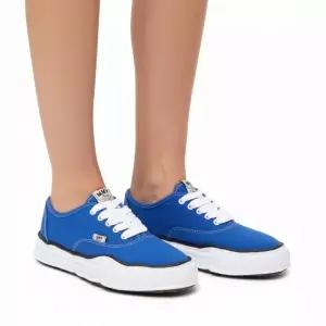 메종 미하라 야스히로 베이커 OG 솔 캔버스 로우탑 스니커즈 블루 A02FW704