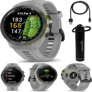 가민 어프로치 S70 그레이 42mm 프리미엄 골프 GPS 시계 AMOLED 디스플레이 웨어러블4U E-뱅크 번들 42 x