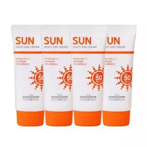 수분보충 (4개)푸드어홀릭 멀티 선크림 70ml SPF50 PA안티에이징 주름개선 탄력강화안티에이징 탄력강화 /