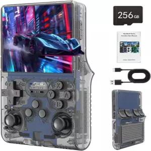 USonline911 2025 새로운 R40S Pro 3.5인치 미니 레트로 핸드헬드 게임 콘솔 256GB TF 메모리 30000 3D