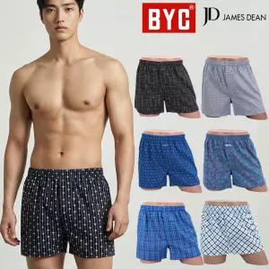 (30%즉시할인)[BYC 제임스딘 외])국산 남자팬티 5매 세트 남성 속옷 남자 트렁크 팬티 사각 면 쿨 인견 빅사이즈 메리야스