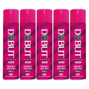 데뷰 센스 헤어스프레이 후로랄향 300ml x 5개 헤어 강력 셋팅 고정 스타일링 스프레이