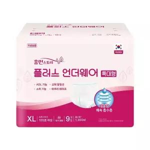 휴먼스토리 플러스 언더웨어 특대형 72매 어른 노인 요실금 환자 성인용 기저귀