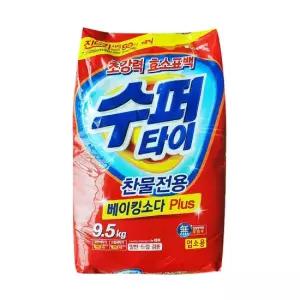 LG생활건강 무배 엘지 수퍼타이 베이킹소다 찬물전용 세탁세제 9.5kg