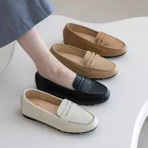 [분홍코끼리] 가죽천재) 심쿵 심플 가죽로퍼(3cm)
