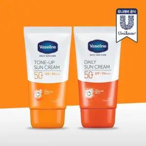 [무료배송] 바세린 데일리 선크림 50ml + 톤 업 선크림 50ml
