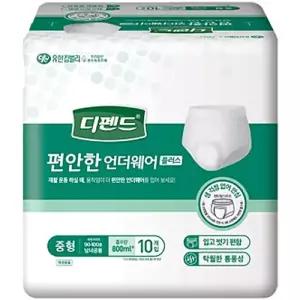 디펜드 편안한 언더웨어 플러스 중형 80매 (10매x8팩) 입는 팬티형 기저귀
