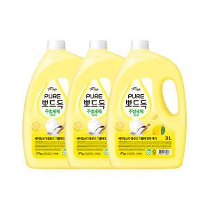 퓨어 뽀드득 주방세제 레몬향 3L, 3개